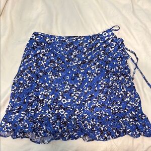 Zara Blue Floral Skirt
